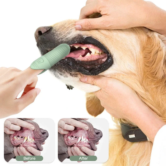 360-Degree Finger Toothbrush for Canines and Felines