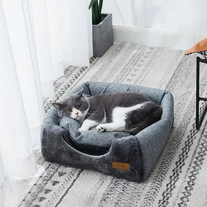 Triangle Cat Nest - Collapsible Enclosed Cat House for Ultimate Comfort and Restful Sleep