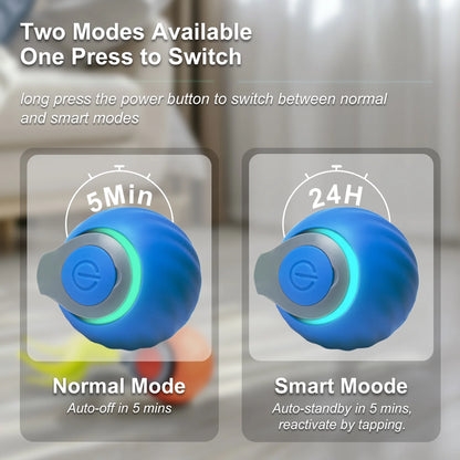 Cat Toys for Indoor Cat Toy Smart Interactive Cat Toy Ball Rechargeable Two Speed Adjustment for Bored Indoor Adult Cats 2 Packs(Blue+Orange)