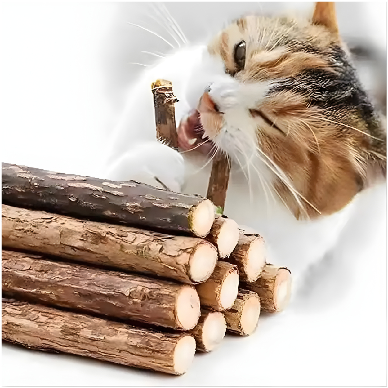 Natural Silvervine Chew Sticks (5–50 PCS) – Catnip Alternative Dental Cleaning