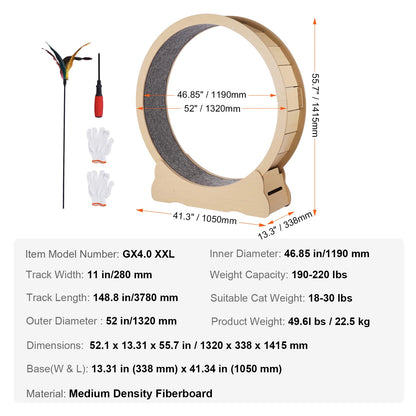 Wooden Cat Exercise Wheel