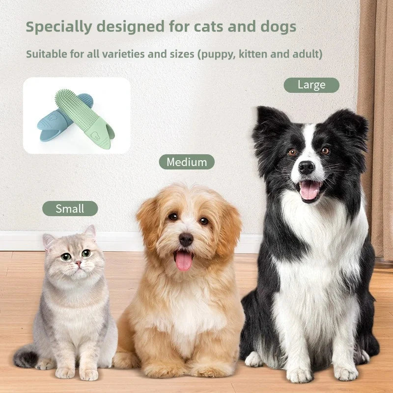360-Degree Finger Toothbrush for Canines and Felines