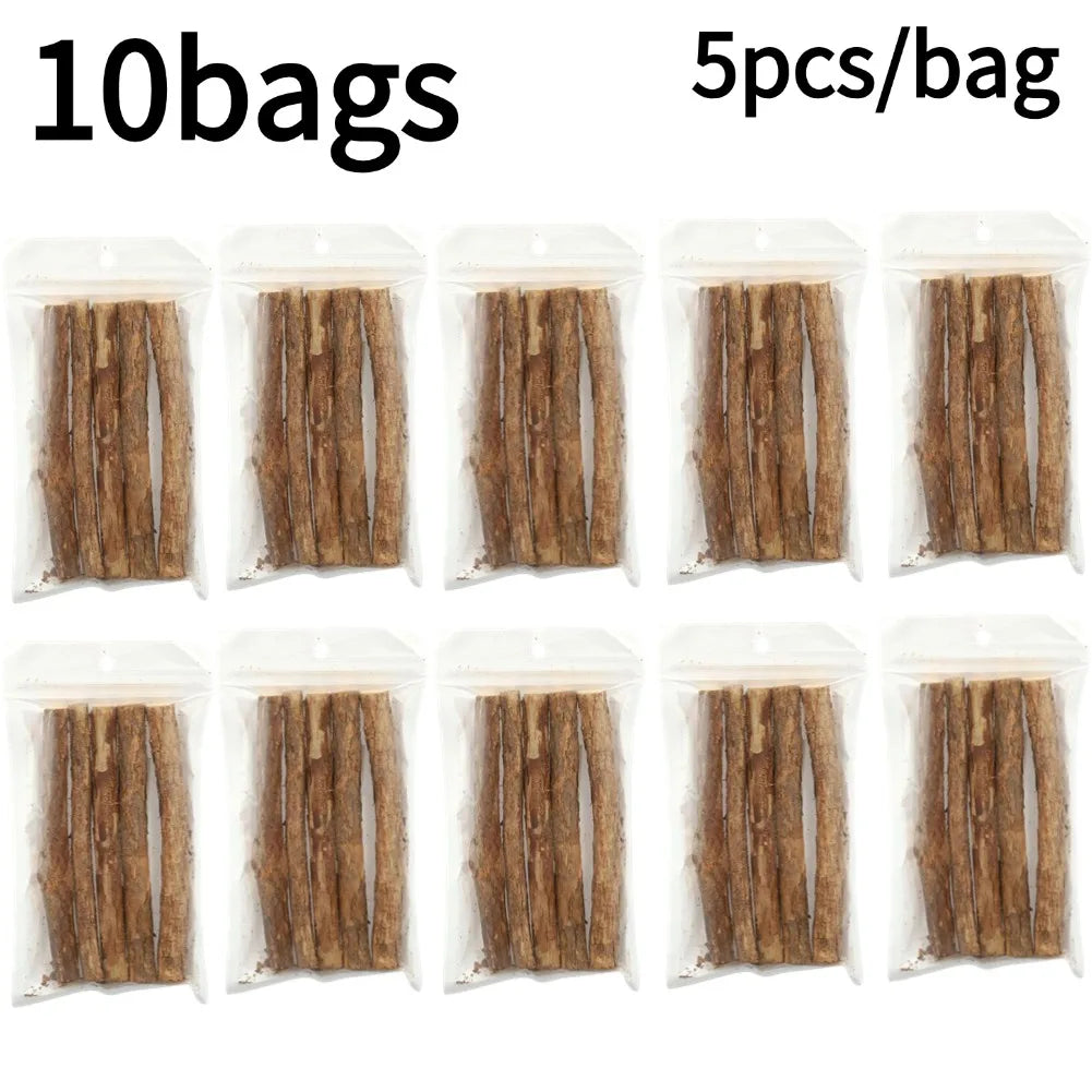 Natural Silvervine Chew Sticks (5–50 PCS) – Catnip Alternative Dental Cleaning