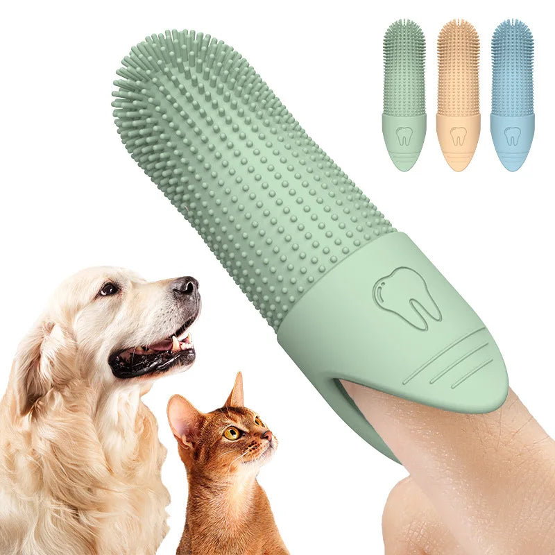 360-Degree Finger Toothbrush for Canines and Felines